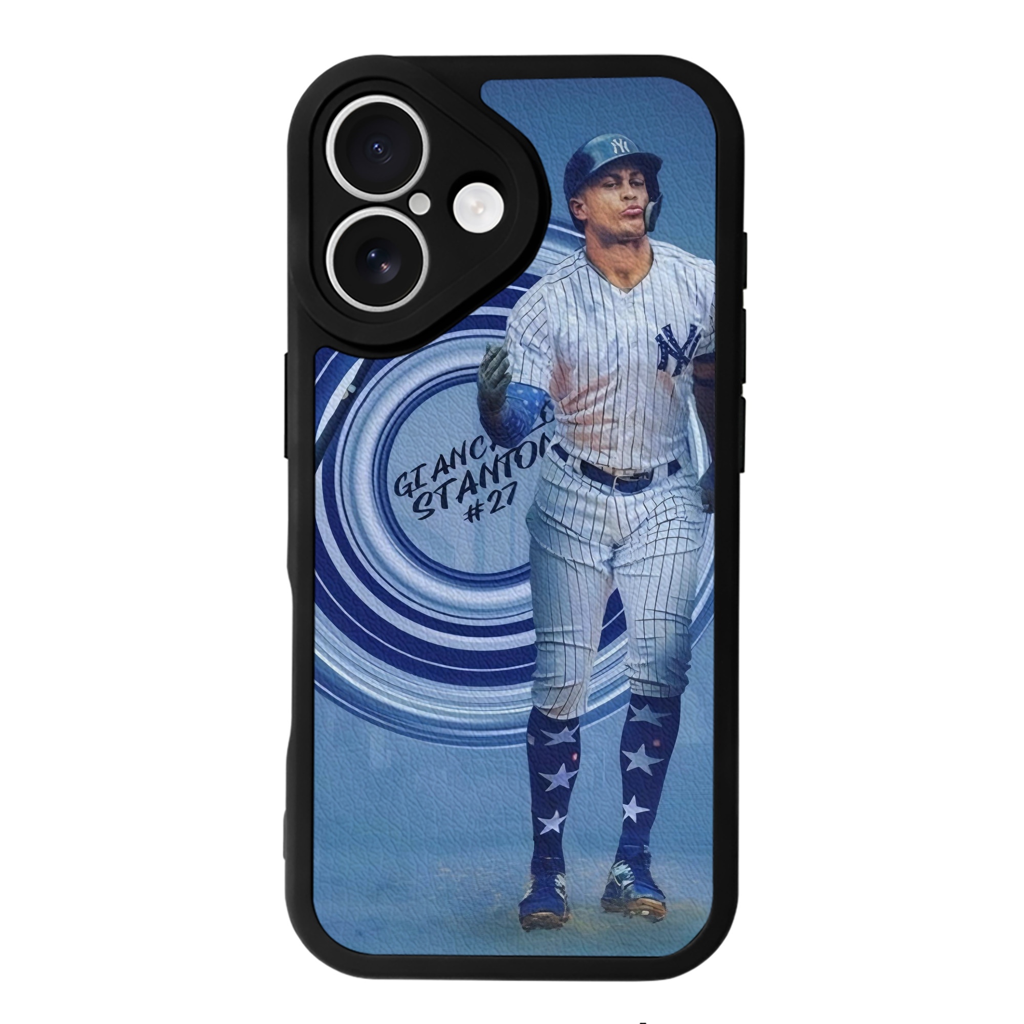 Giancarlo Stanton 16 IPhone 16 Silicone Leather Case – UV Print, Lambskin Texture – Perfect Fit, Wireless Charging Compatible, Scratch Resistant, Precise Cutouts – Stylish Protection For IPhone 16